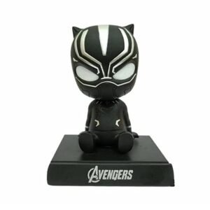 Black Panther Wakanda Bobblehead Action Toy With Mobile Stand