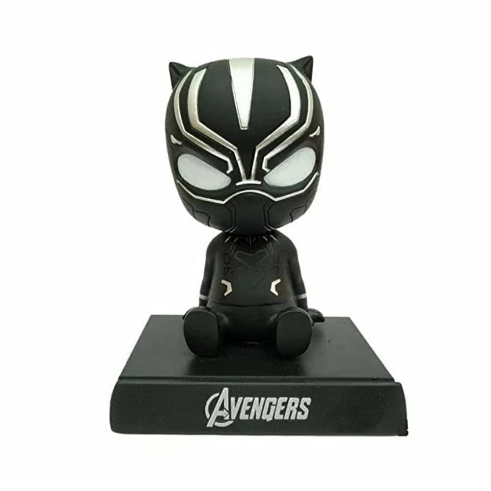 Black Panther Wakanda Bobblehead Action Toy With Mobile Stand