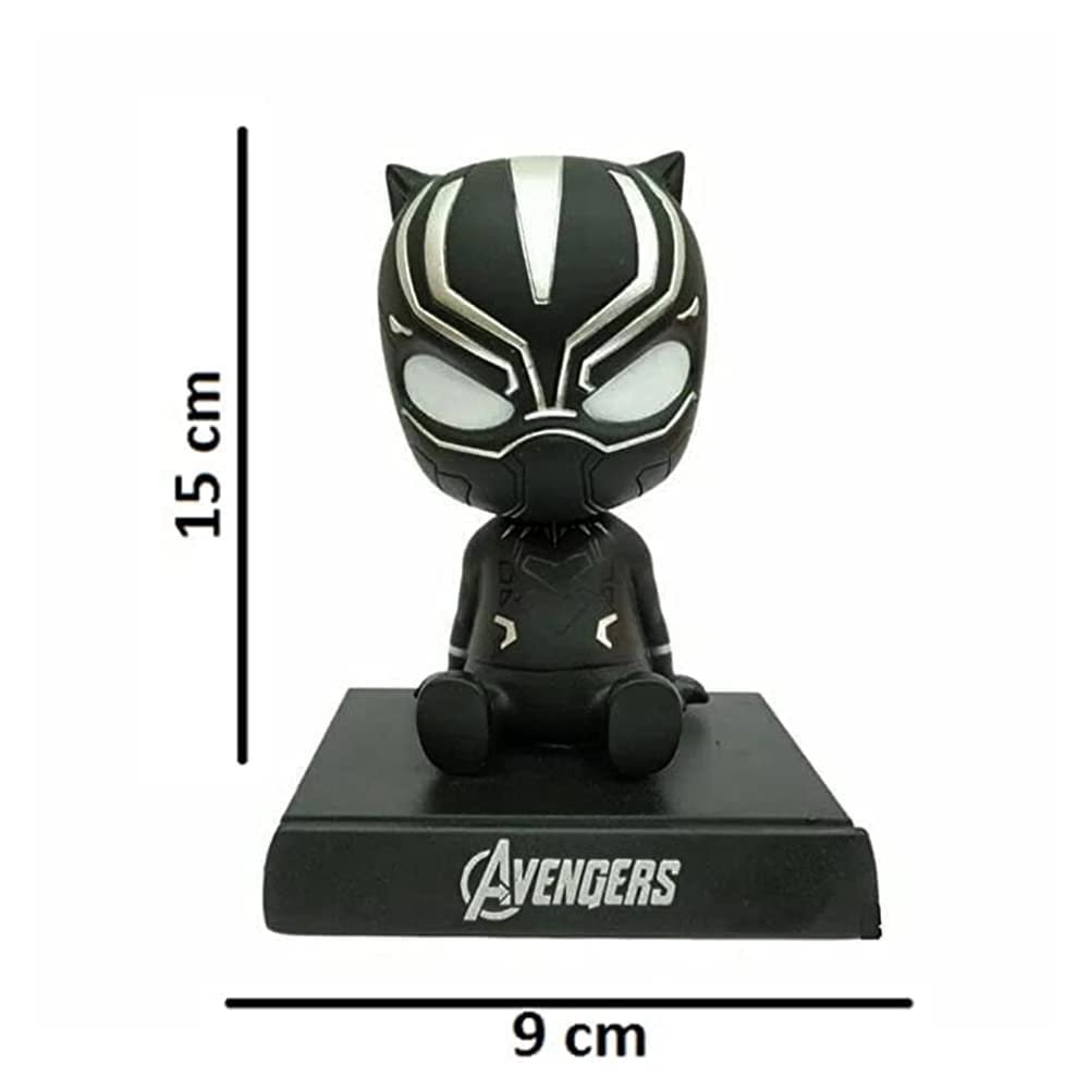 Black Panther Wakanda Bobblehead Action Toy With Mobile Stand