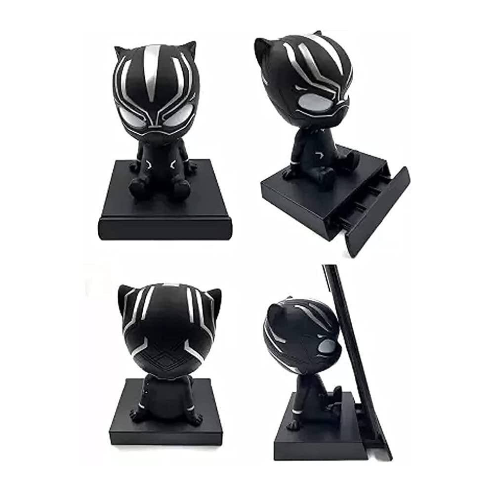 Black Panther Wakanda Bobblehead Action Toy With Mobile Stand