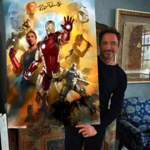RDJ Signed Iron Man Tribute Single Poster 13×19 inches 300 GSM Laminated