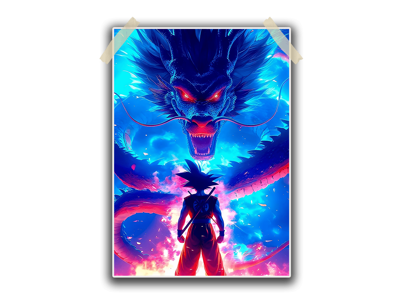 Dragon Ball Z Goku & Dragon Single Poster 13×19 inches 300 GSM Laminated