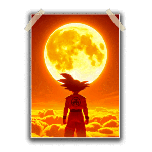 Dragon Ball Z Goku Facing Sun Single Poster 13×19 inches 300 GSM Laminated