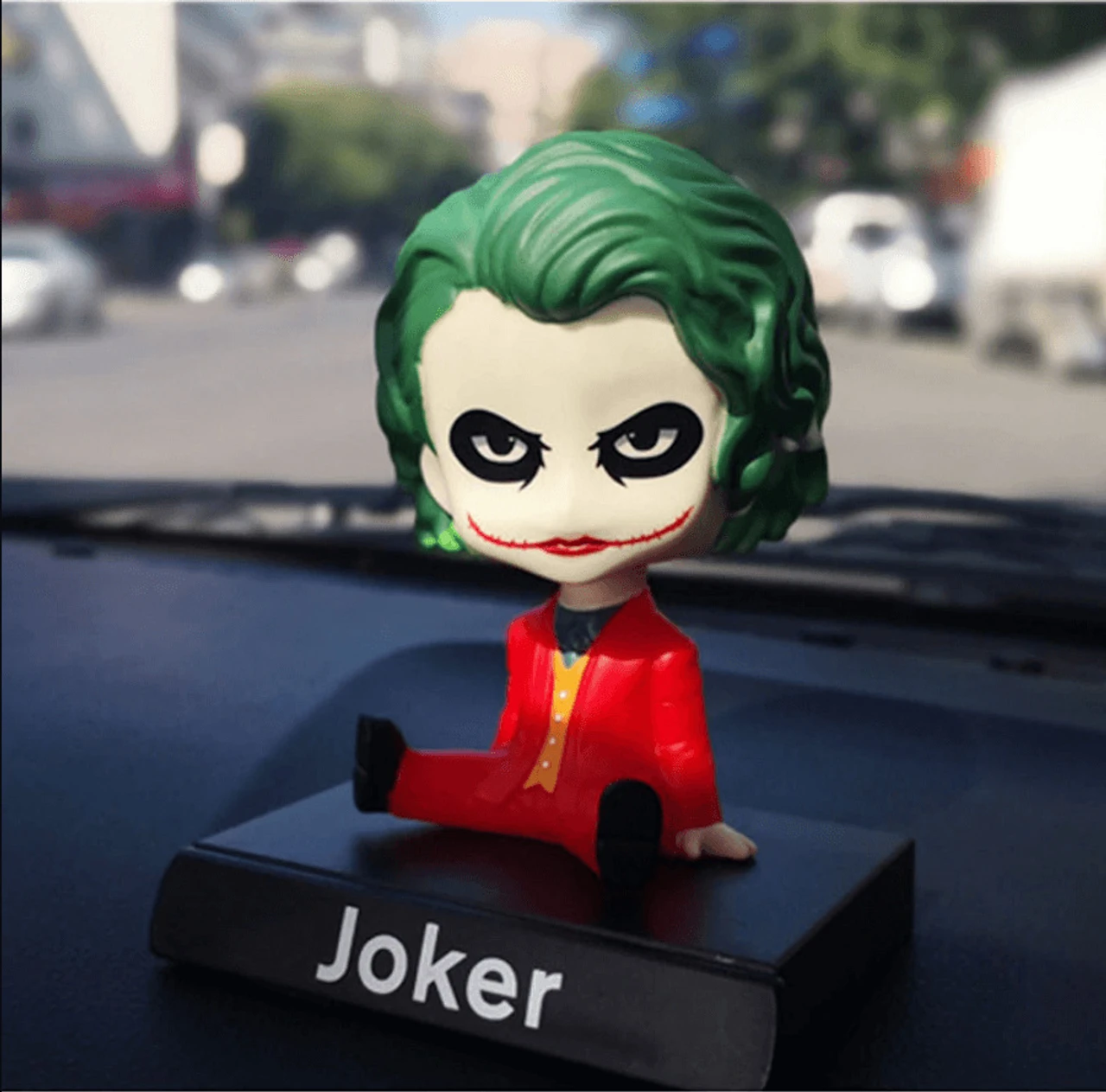 Joker Chibi Bobblehead Action Toy With Mobile Stand