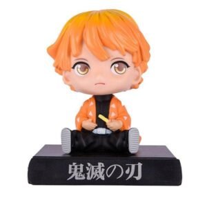 Demon Slayer Zenitsu Bobblehead Action Toy With Mobile Stand