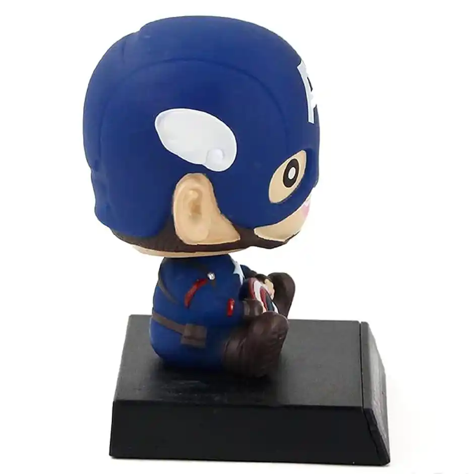 Captain America Chibi Bobblehead Action Toy With Mobile Stand