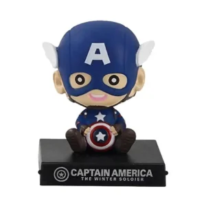 Captain America Chibi Bobblehead Action Toy With Mobile Stand